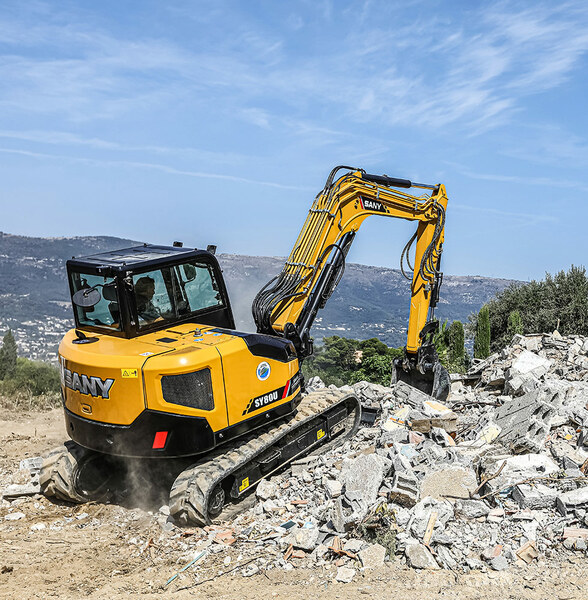 PELLE SANY SY80U PRO - FLECHE MONOBLOC